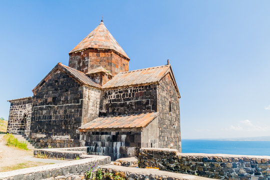 Sevanavank monastery on the coast of Sevan lake, Armenia