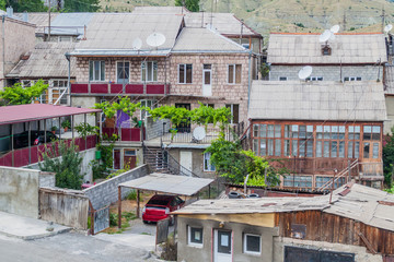 View of houses in Akhaltsikhe town, Georgia