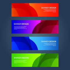 Naklejka premium Vector Abstract design banner web template