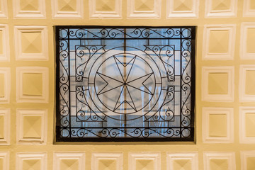 Maltese cross in St John's Co-Cathedral in Valletta, Malta