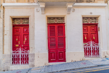 Typical house in Birgu town, Malta