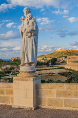 Obraz premium Statue at the Basilica of the National Shrine of the Blessed Virgin of Ta' Pinu on the island of Gozo, Malta