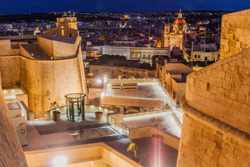 View of Victoria from the citadel, Gozo Island, Malta