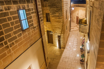 Street in the Cittadella, citadel of Victoria, Gozo Island, Malta