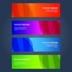Naklejka premium Vector Abstract design banner web template