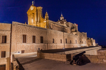 View of the Cittadella, citadel of Victoria, Gozo Island, Malta