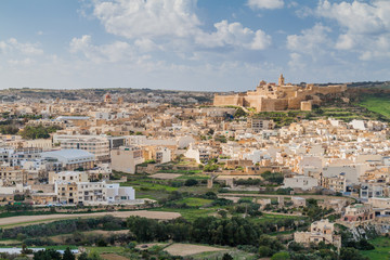 Fototapeta na wymiar Victoria and the Cittadella, Gozo Island, Malta