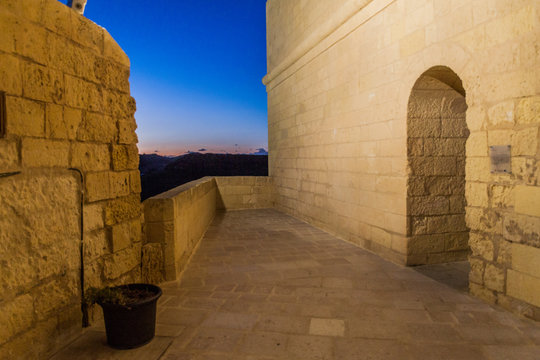 View of the Cittadella, citadel of Victoria, Gozo Island, Malta