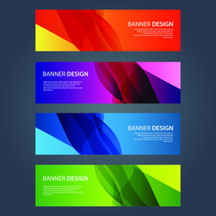 Naklejka premium Vector Abstract design banner web template