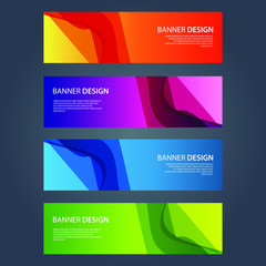 Naklejka premium Vector Abstract design banner web template