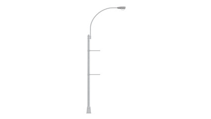 Pillar street urban lighting equipment. 3D rendering