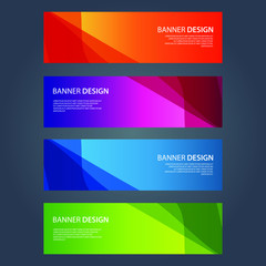 Naklejka premium Vector Abstract design banner web template