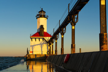 Fototapeta na wymiar Michigan City Lighthouse