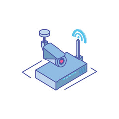 surveillance camera with wireless router