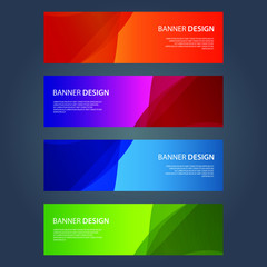 Naklejka premium Vector Abstract design banner web template