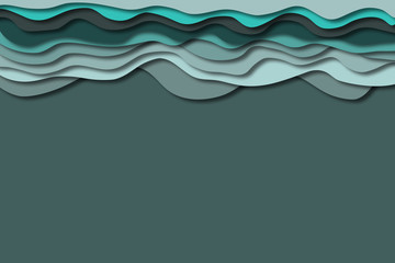 minimal template in paper cut style design for branding, advertising with abstract shapes. Modern background for covers, invitations, posters, banners, flyers, 3d illustration