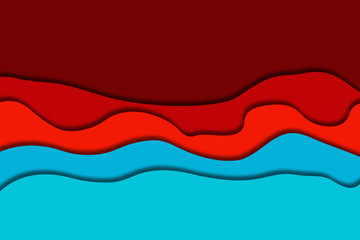 minimal template in paper cut style design for branding, advertising with abstract shapes. Modern background for covers, invitations, posters, banners, flyers, 3d illustration