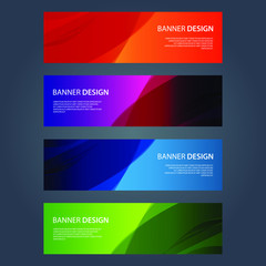 Naklejka premium Vector Abstract design banner web template