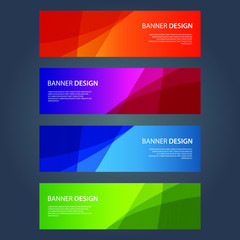 Naklejka premium Vector Abstract design banner web template