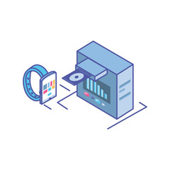 smart watch with server equipment