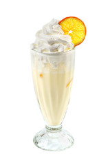 milkshake on white background