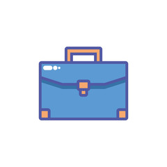 hand luggage in white background