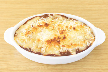 自宅で焼いた手作りミートソースドリア