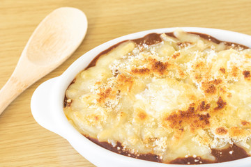 自宅で焼いた手作りミートソースドリア