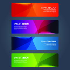 Naklejka premium Vector Abstract design banner web template