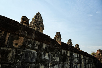 Bakong Temple is a famous landmark in Siem Reap, Cambodia.