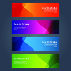 Naklejka premium Vector Abstract design banner web template