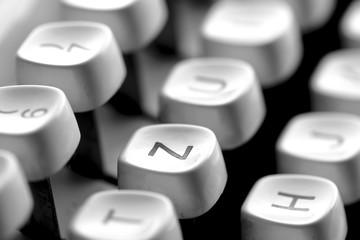 Close up of vintage German typewriter from the 1950's.