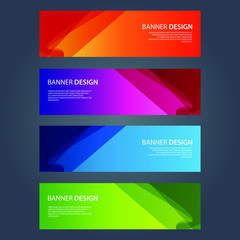 Naklejka premium Vector Abstract design banner web template