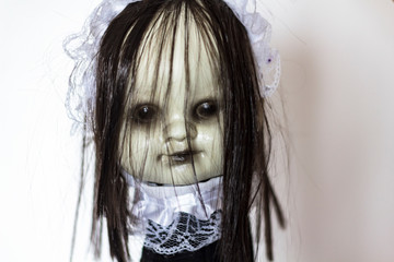 Creepy doll. Halloween concept