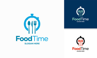 Food Time logo designs concept vector, Restaurant logo designs, symbol, icon