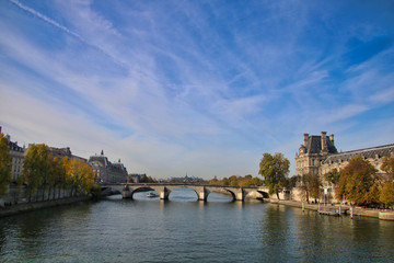 Bridge view of paris france