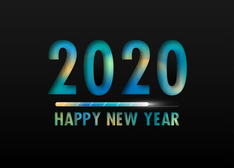 Happy new year 2020 . Greetings card. abstract background. Vector illustration.