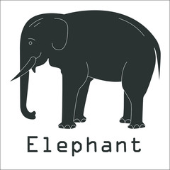 elephant silhouette graphics disign Illustration