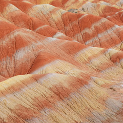 Beautiful nature landscape view of Zhangyei Danxia Landform in Gansu China.