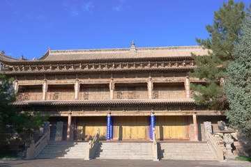 Ancient architecture of Great Western Xia Dynasty Buddhist temple in Zhangye Gansu China