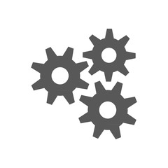 Three gear icon logo