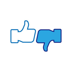 Like and Dislike line symbol