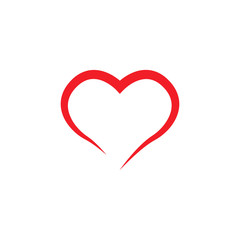 Heart line icon isolated on white background