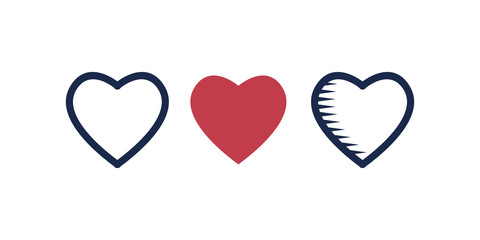 Heart line for your web site icon logo