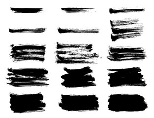 Grunge ink strokes in chinese calligraphy style vector background. EPS10.