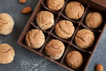 Biscuits. Sugar shortbread cookies. Homemade baking.