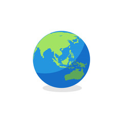 Planet Earth icon symbol .Earth globe for your website design