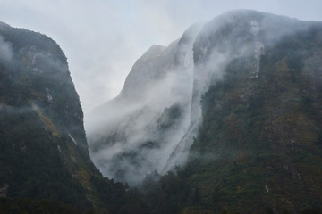 Misty Mountains in Beautiful New Zealand