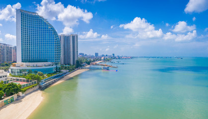Fototapeta premium Coastal cityscape of Guangxi, China
