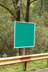 nformation stand in forest Park, green background